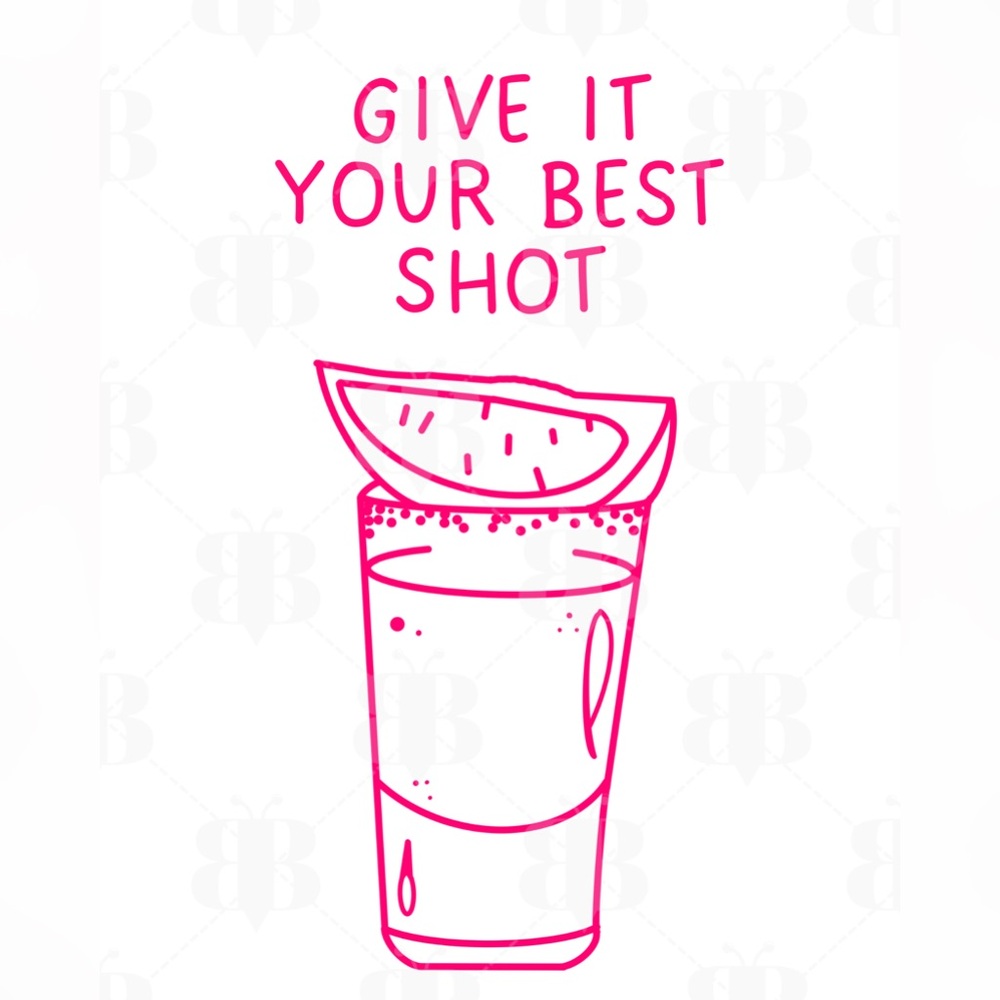 Pink shot paperboard print